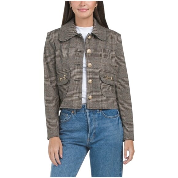 Bagatelle Collection Jackets & Blazers - BAGATELLE COLLECTION Knit Jacquard Topper Jacket